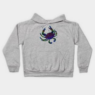 Colorful Abstract Sea Crab With Bubbles Kids Hoodie